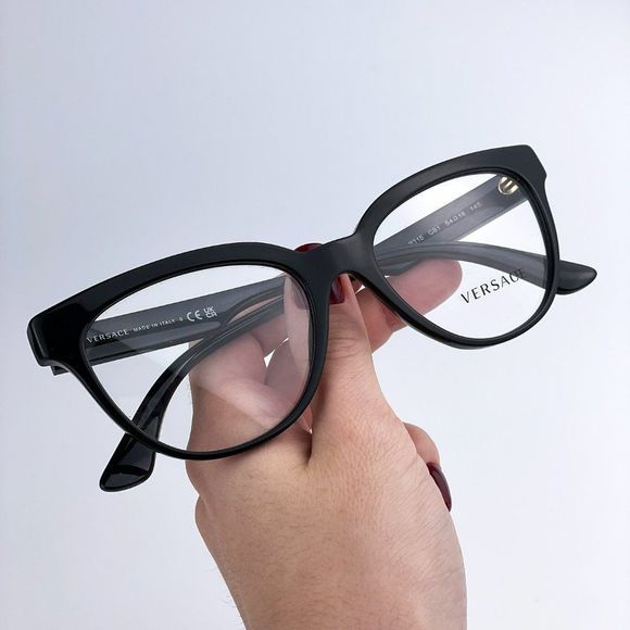  Versace VE3315 GB1 Eyeglasses Black Cat Eye Women - Picture 9 of 13